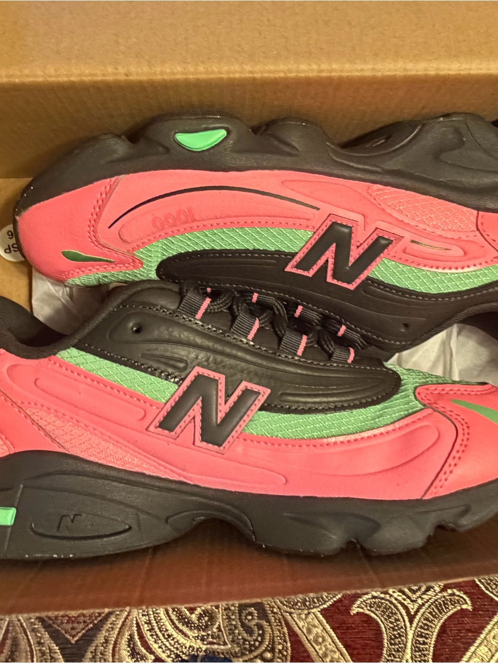 New Balance Kids' Athletic Sneakers in Pink and Green